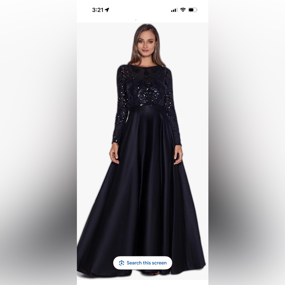 Adam Black Satin Maxi Skirt